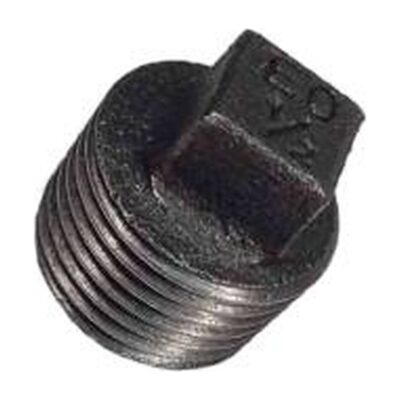 Black Malleable Iron Plain Plug, Plumb Parts Glasgow