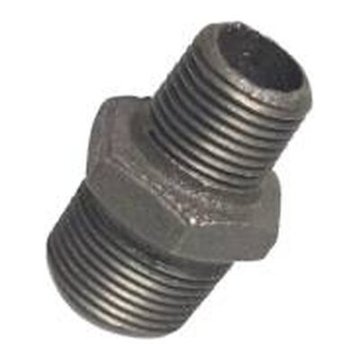 Black Malleable Iron Reducing Nipple M x M, Plumb Parts Glasgow