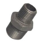 Black Malleable Iron Reducing Nipple M x M 1/4 inch to 2 1/2 inch - 1/4