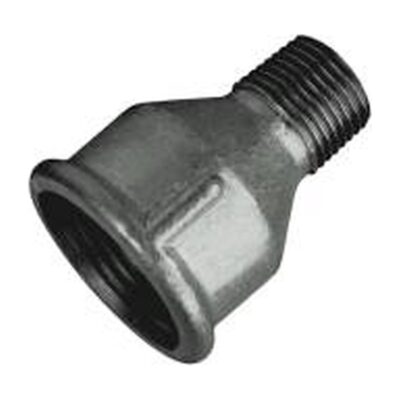 Black Malleable Iron Reducing Socket M x F, Plumb Parts Glasgow