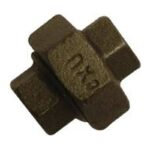 BLACK MALLEABLE IRON STRAIGHT UNION FxF 1/4 inch to 2 inch - 1/4