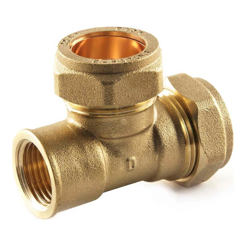 Compression Female Tee 15mm to 28mm Compression Female Tee 15mm to 28mm