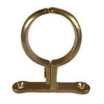 Die-Cast School Board Pipe Clip Brass and Chrome 15mm to 76mm - 15mm Brass