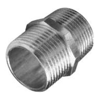 Brass Hexagonal Nipple Chrome Plated 1/2", Plumb Parts Glasgow