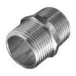 Brass Hexagonal Nipple Chrome Plated 1/2 inch - 1/2