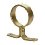 Pressed Pipe Clip Brass and Chrome 15mm to 54mm - 15mm Brass