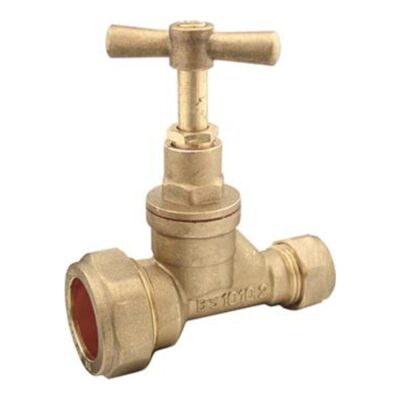 Brass Stopcock for MDPE 20mm to 25mm