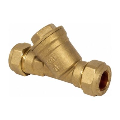 Brass Y Strainer Compression 15mm to 28mm