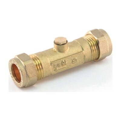 Chrome and DZR Double Check Valve 15mm to 28mm