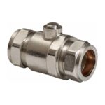 Chrome Isolating Valve 15mm to 22mm - 15mm Full Bore