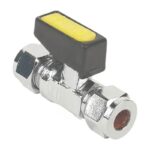 Chrome Mini Ball Valve 8mm to 15mm - 8mm Straight