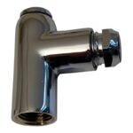 Chrome Restrictor Elbow 2 inch x 8mm - 2 inch x 8mm