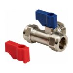 Chrome Washing Machine Valve 15mm x 3/4 inch - Tee
