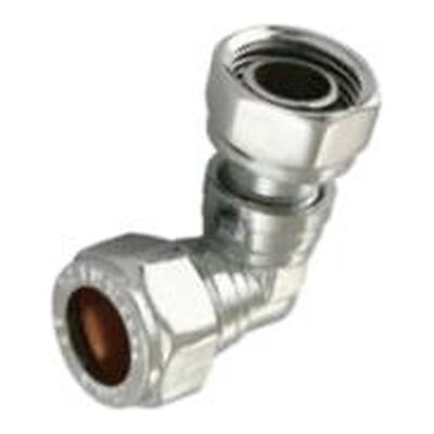 Compression Chrome Plated Bent Tap Connector