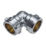 Compression Chrome Plated Equal Elbow 8mm to 54mm - 8mm