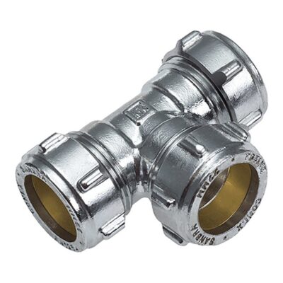 Compression Chrome Plated Equal Tee