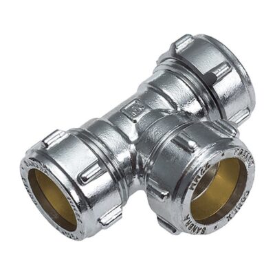 Compression Chrome Plated Equal Tee
