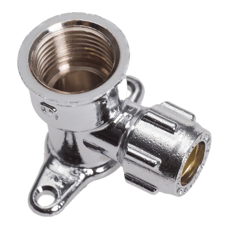 Compression Chrome Plated Female Wallplate Elbow Compression Chrome Plated Female Wallplate Elbow