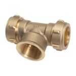 Compression DZR Female Branch Tee 15mm to 22mm - 15mm x15mm 1/2
