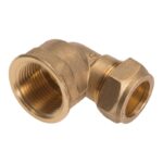 Compression DZR Female Elbow 15mm to 54mm - 15mm x 1/2