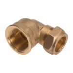 Compression DZR Female Elbow 15mm to 54mm - 15mm x 1/2