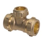Compression DZR Reducing Tees 22mm - 15mm x 15mm x 22mm