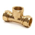Compression Female Branch Tee 15mm to 28mm - 15mm-x-1-2x-15mm