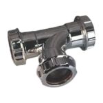 FloPlast Universal Compression Chrome Style Tee - CW22 32mm - 32mm