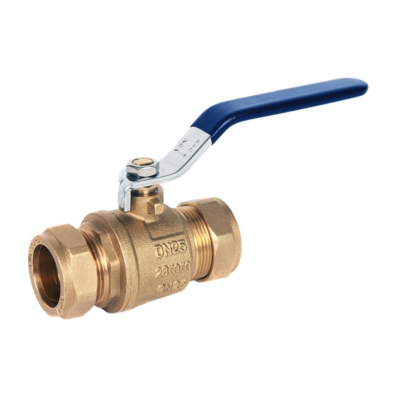 DZR Blue Lever Ball Valve Compression 15mm to 22mm DZR Blue Lever Ball Valve Compression 15mm to 22mm