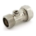 Flat Faced Isolating Valve Male End 15mm x 3/8 inch to 1/2 inch - Straight 15mm x 3/8 inch
