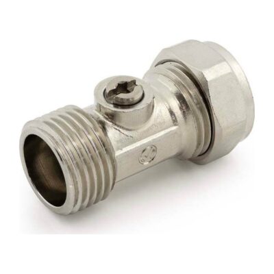 Flat Faced Isolating Valve Male End 15mm x 3/8 inch to 1/2 inch