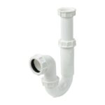 FloPlast Telescopic P Trap 76mm Seal - 40mm - White