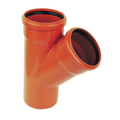 FloPlast Underground 45 Degree Equal Junction Double Socket D210 110mm