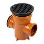 FloPlast Underground Circular Grid Back Inlet Bottle Gully D540 110mm - 110mm