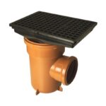 FloPlast Underground Rectangular Grid Bottle Gully D520 110mm - 110mm
