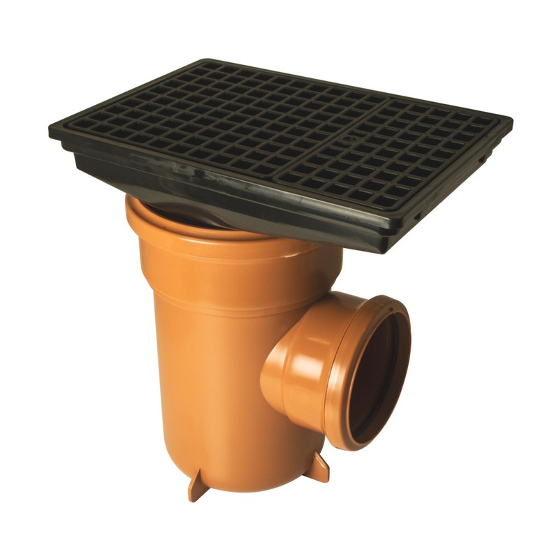FloPlast Underground Rectangular Grid Bottle Gully D520 110mm FloPlast Underground Rectangular Grid Bottle Gully D520 110mm