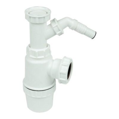 FloPlast White Adjustable Appliance Half Bottle Trap 76mm Seal x 40mm