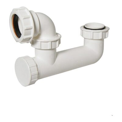FloPlast White Low Level Bath Trap with Overflow Access 50mm Seal x 40mm