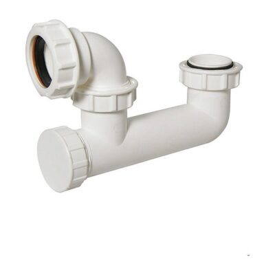 FloPlast White Low Level Bath Trap with Overflow Access 50mm Seal x 40mm