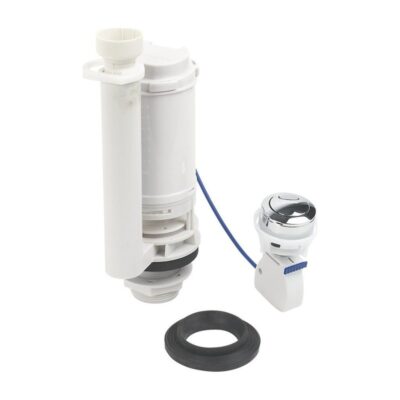 Fluidmaster PRO550LC dual flush valve with long cable, chrome push button and seal