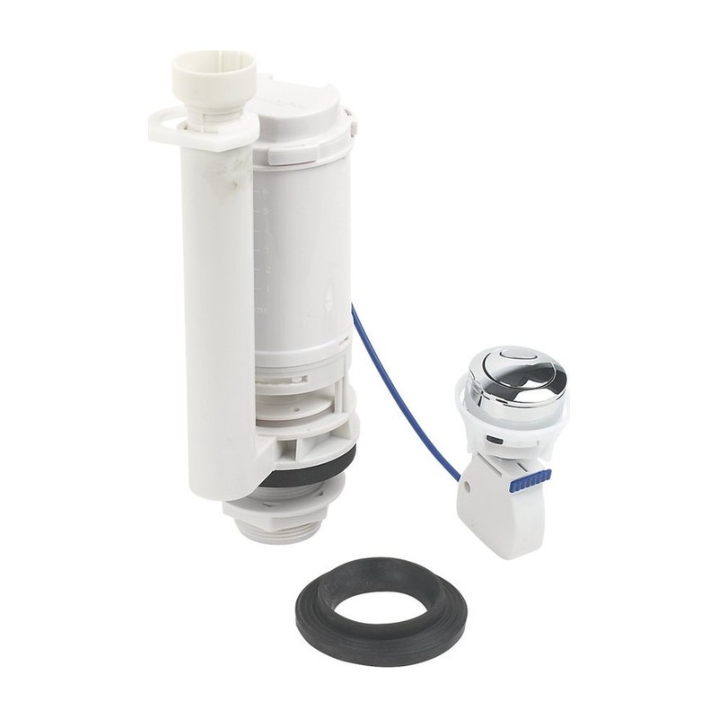 Fluidmaster PRO550LC Push Button Dual Flush Valve 500mm Cable Fluidmaster PRO550LC dual flush valve with long cable, chrome push button and seal