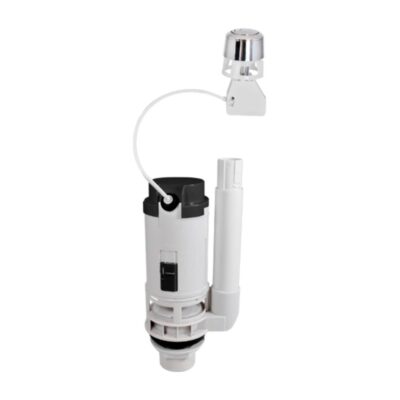 Fluidmaster PRO550UK push button dual flush valve with chrome button and 350mm cable