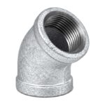 Galvanised Malleable Iron 45 Deg Elbow F x F 1/2 inch to 2 inch - 1/2