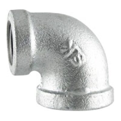Galvanised Malleable Iron 90 Deg Reducing Elbow FxF