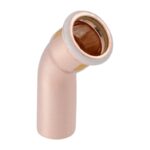 Geberit Mapress Gas Copper Bend with Plain End 15mm to 54mm - 45 Deg - 15mm