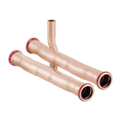Geberit Mapress Copper Radiator Connector T-Piece Set for Return Flow 15mm to 22mm