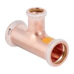 Geberit Mapress Copper Reduced Tee (Gas) 22mm - Reduced Branch and End - 22mm x 15mm x 15mm