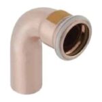 Geberit Mapress Gas Copper Bend with Plain End 15mm to 54mm - 90 Deg - 15mm