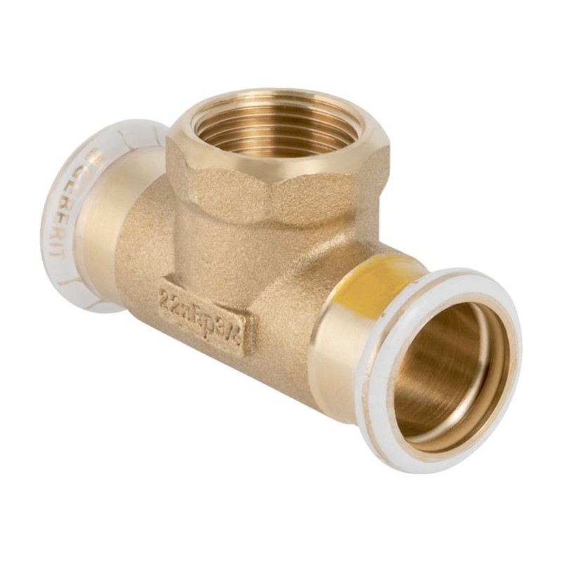 Geberit Mapress Gas Copper Tee Female Thread Geberit Mapress Gas Copper Tee Female Thread