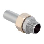 Geberit Mapress Stainless Steel Adaptor Union Male Thread and Plain End 15mm to 54mm - 15mm x 1/2